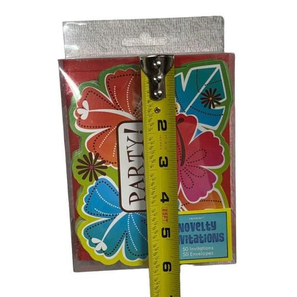 Amscan novelty floral invitations & envelopes. Set of 50 brand new in package! - Picture 6 of 7